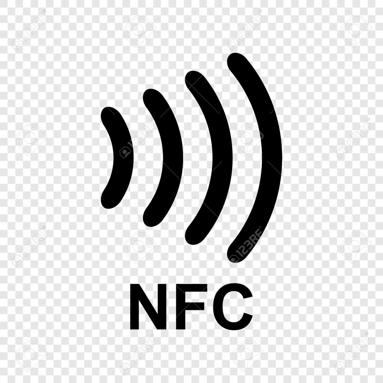 Near Field Communication NFC Icon. NFC Logo. Vector Icon Royalty Free SVG,  Cliparts, Vectors, And Stock Illustration. Image 140697433.