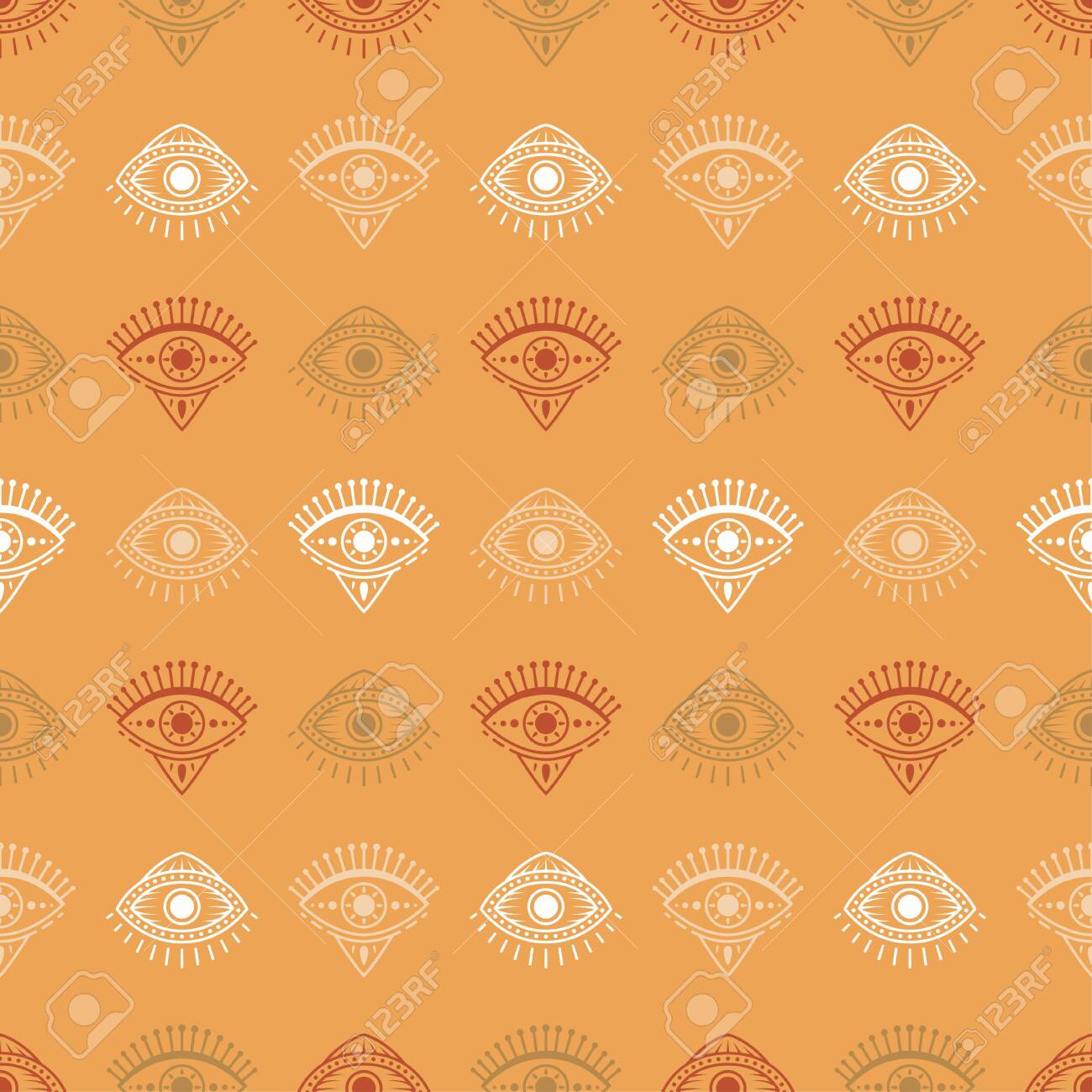 Seamless pattern with hand drawn eye, vector illustration - 150666989 Seamless pattern with hand drawn eye, vector illustration - 150666989