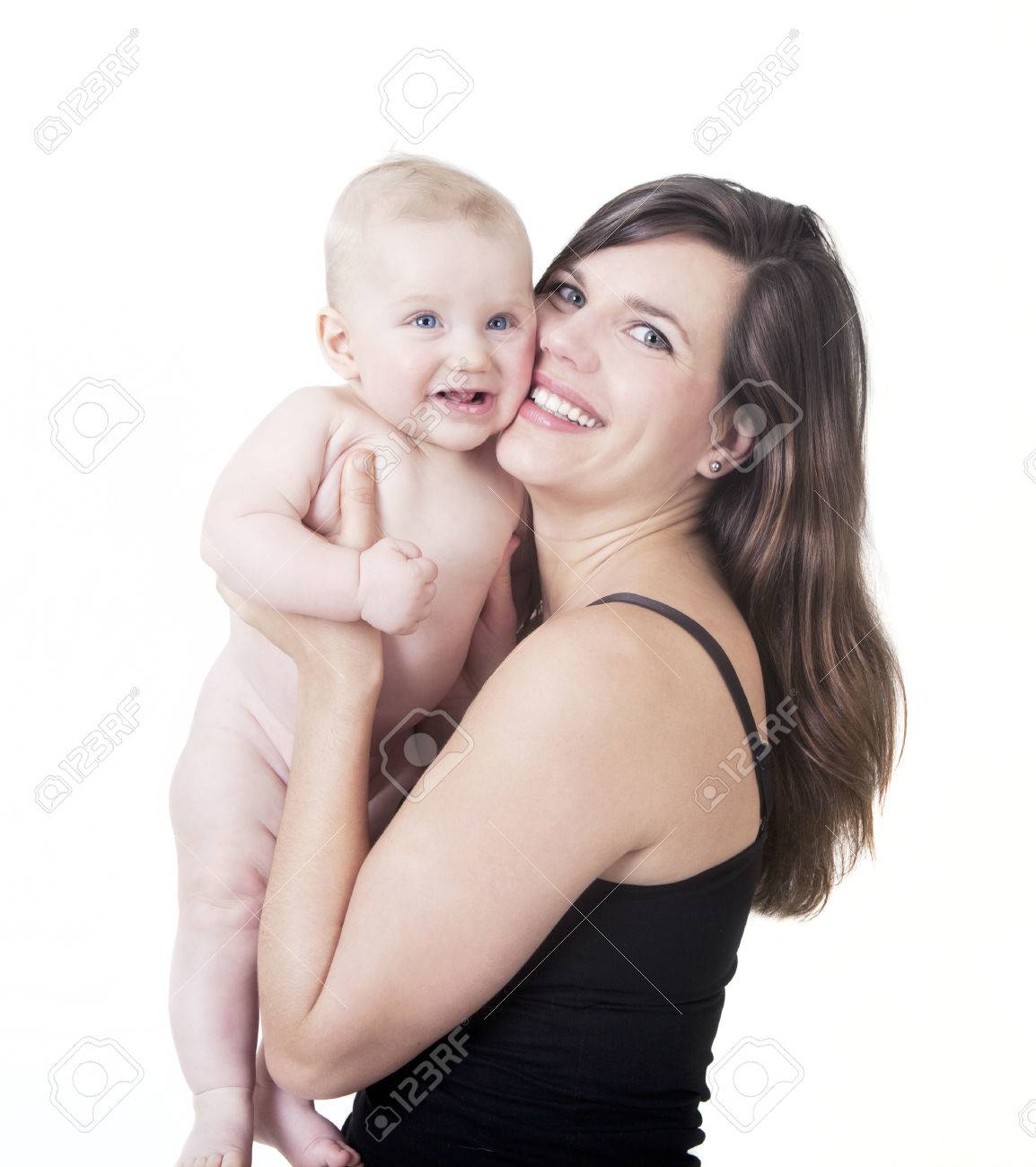 Mere Tient Son Bebe Nu Avec Les Bras Banque D Images Et Photos Libres De Droits Image