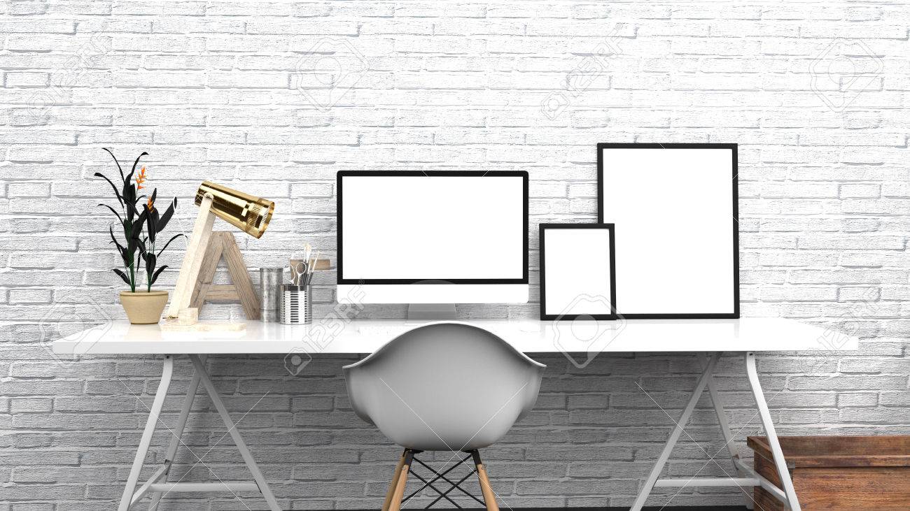 Home Office Créatif, Studio Moderne Ou Espace De Travail ..., حجم الصورة 1300x731