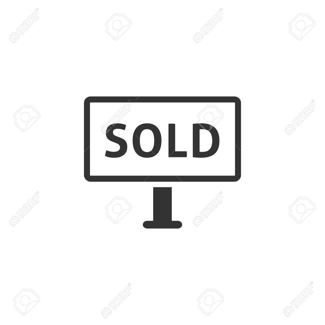 Ausverkauft Zeichen Symbol In Einzelne Graue Farbe Immobilien
