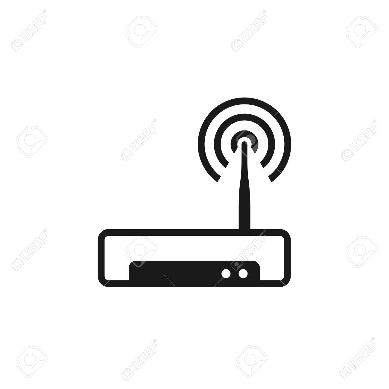 グレー単色のルーター アイコン Wifi のインターネット接続 のイラスト素材 ベクタ Image グレー単色のルーター アイコン Wifi のインターネット接続 のイラスト素材 ベクタ Image