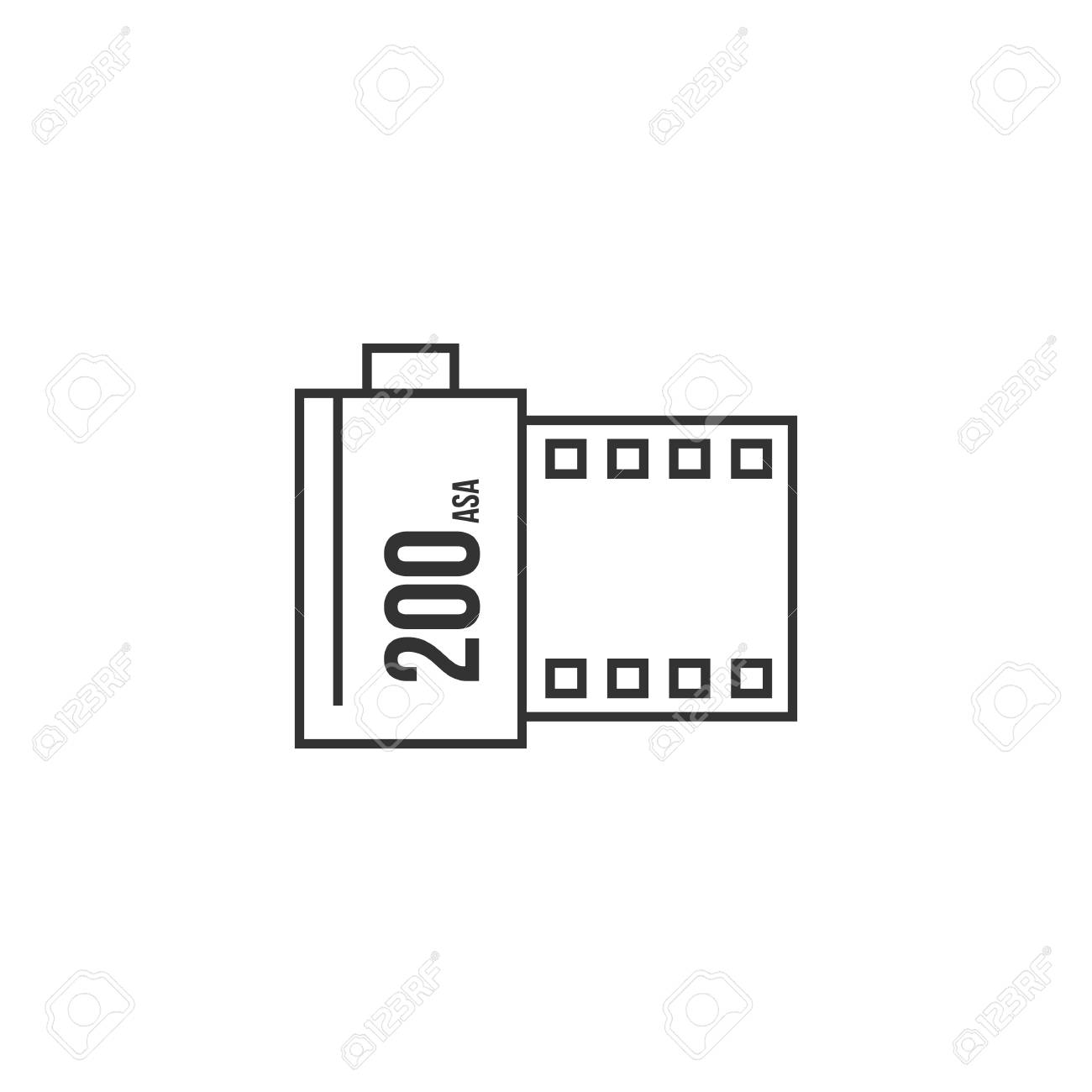 Photographic Film Icon In Thin Outline Style Photo Vintage Camera Media Industrial Shooting Stock Vector Photographic Film Icon In Thin Outline Style Photo Vintage Camera Media Industrial Shooting Stock Vector