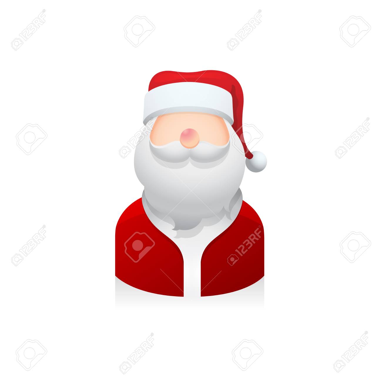 Icona Di Avatar Di Babbo Natale A Colori