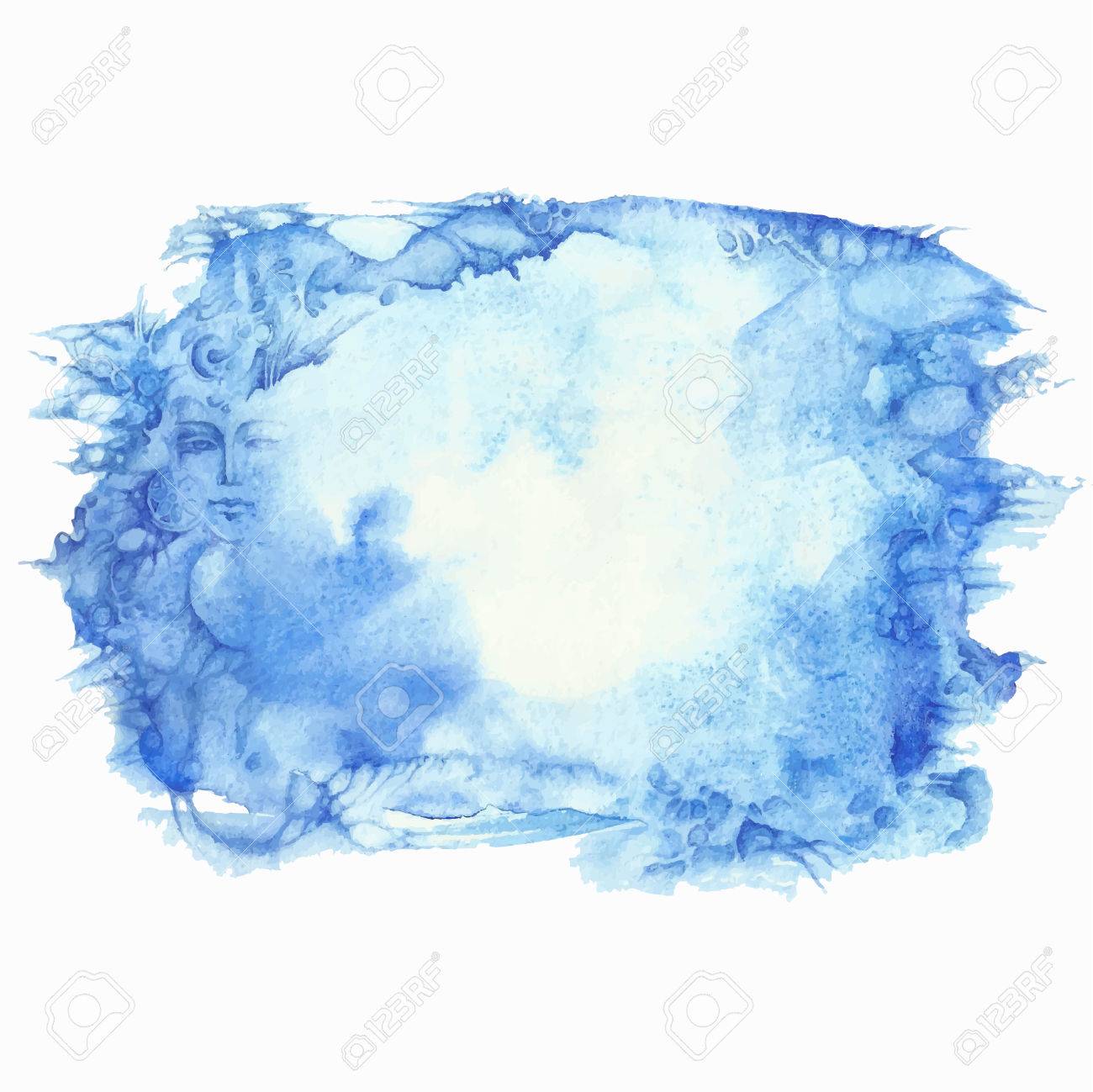 水彩イラストの幻想的 神秘的なベクトルの背景 のイラスト素材 ベクタ Image
