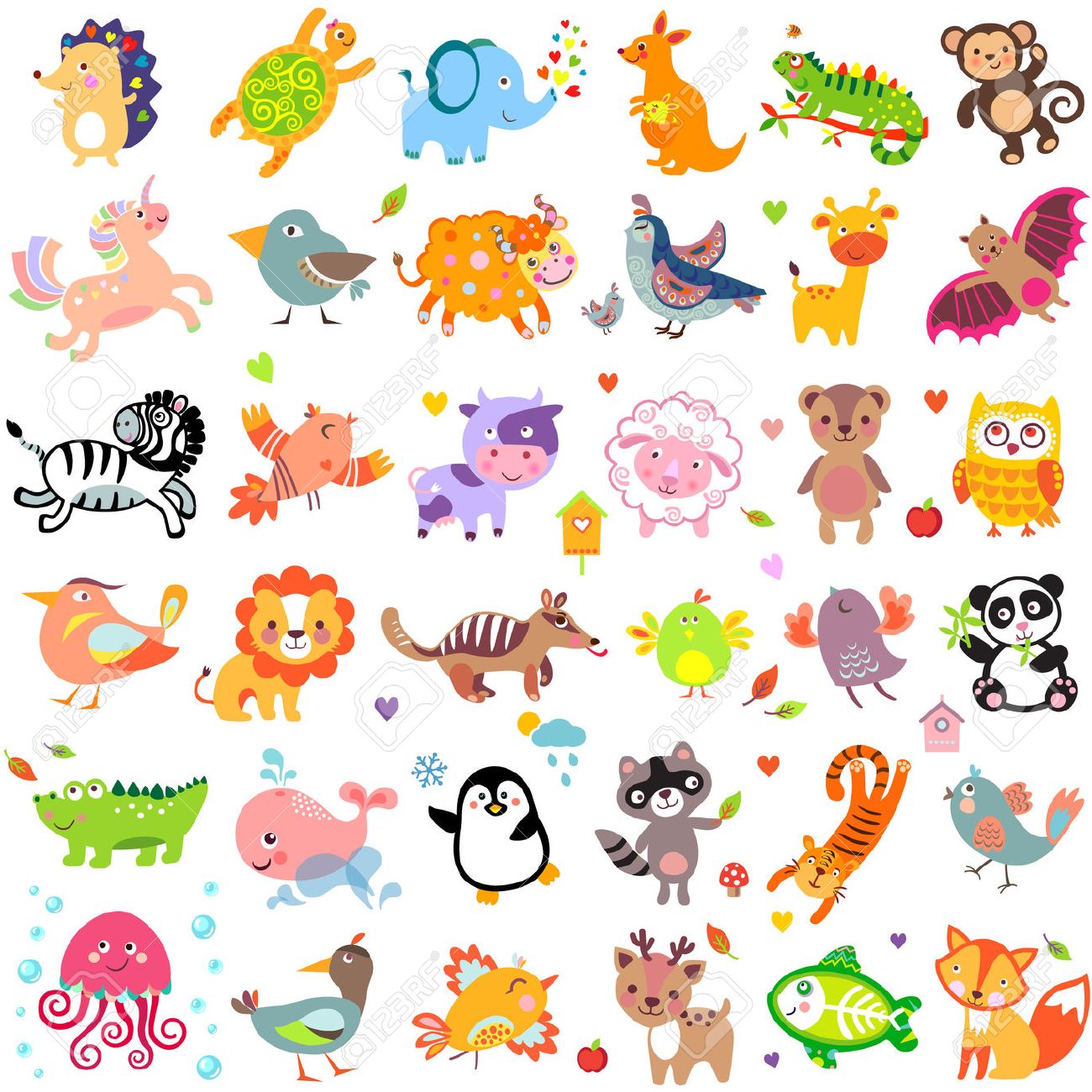 ベクトルのかわいい動物や鳥のイラスト ヤク ウズラ キリン 吸血コウモリ 牛 羊 クマ フクロウ アライグマ ハリネズミ クジラ パンダ ライオン 鹿 X 線魚 フォックス 鳩 カラス 鶏 アヒル ウズラ ワニ 虎 亀 カンガルー 象 猿 私 の写真素材