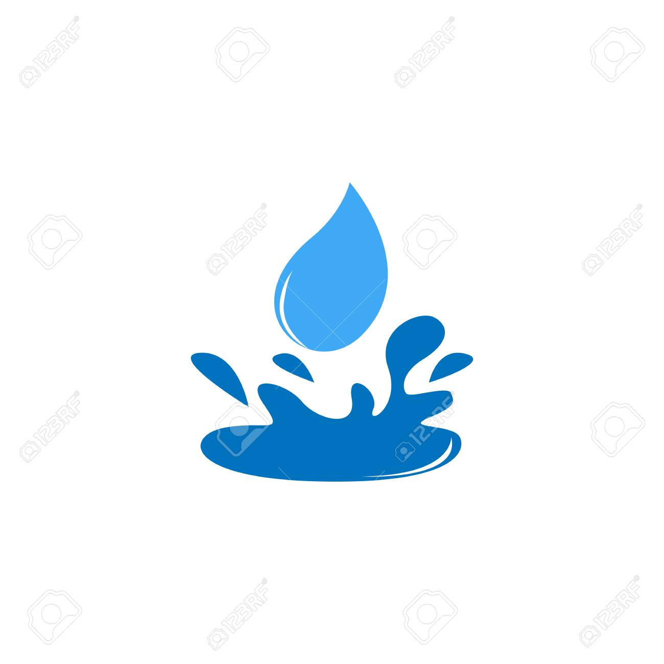 water drop splash icon logo design element royalty free cliparts