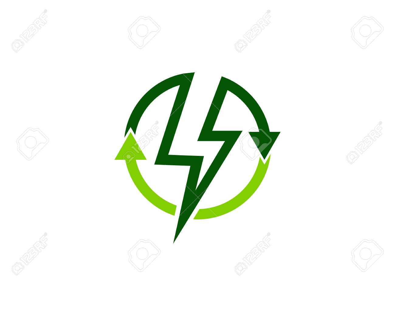 recycle energy logo design template royalty free cliparts vectors