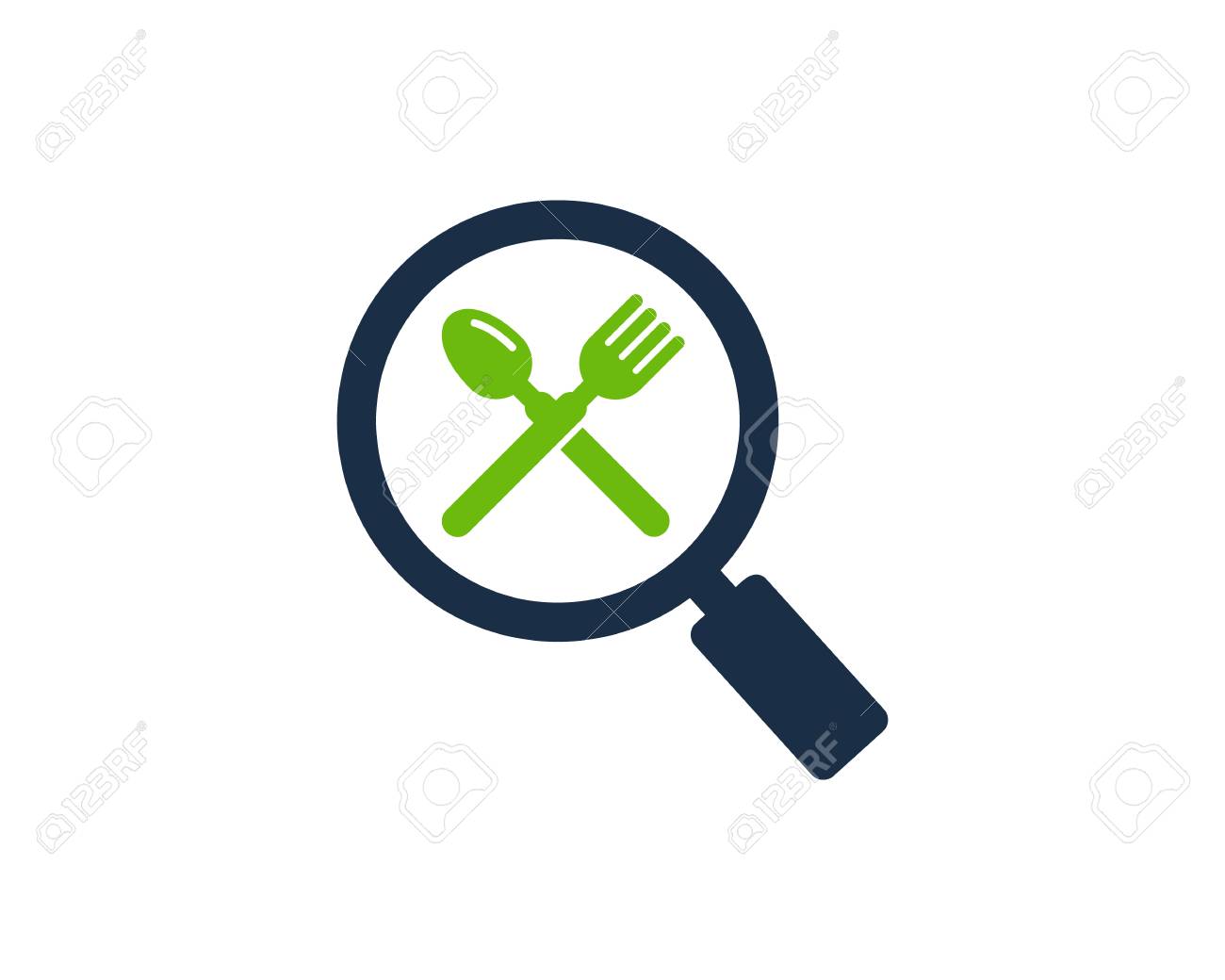 An Illustration Of A Magnifying Glass With Fork And Spoon Symbol. Food Icon  Logo Design Element Royalty Free SVG, Cliparts, Vectors, and Stock  Illustration. Image 80612508., image size:1300x1040