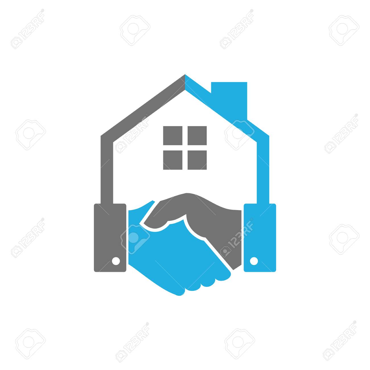 Handshake House Logo Icon Design - 101452874 Handshake House Logo Icon Design - 101452874