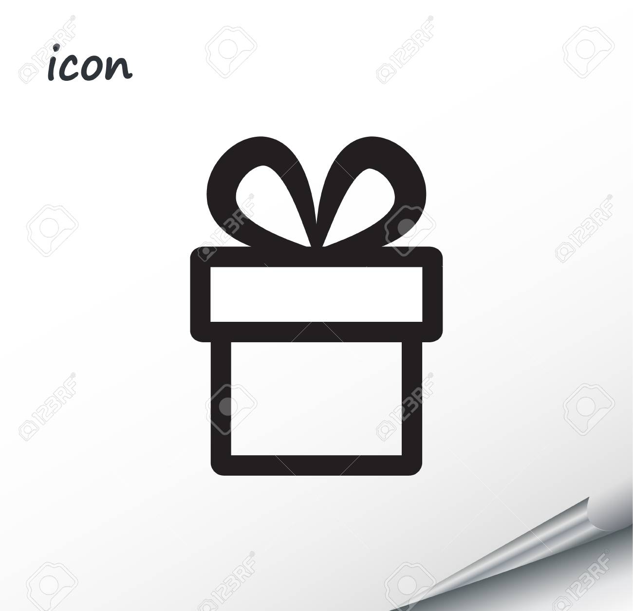 vector gift icon on