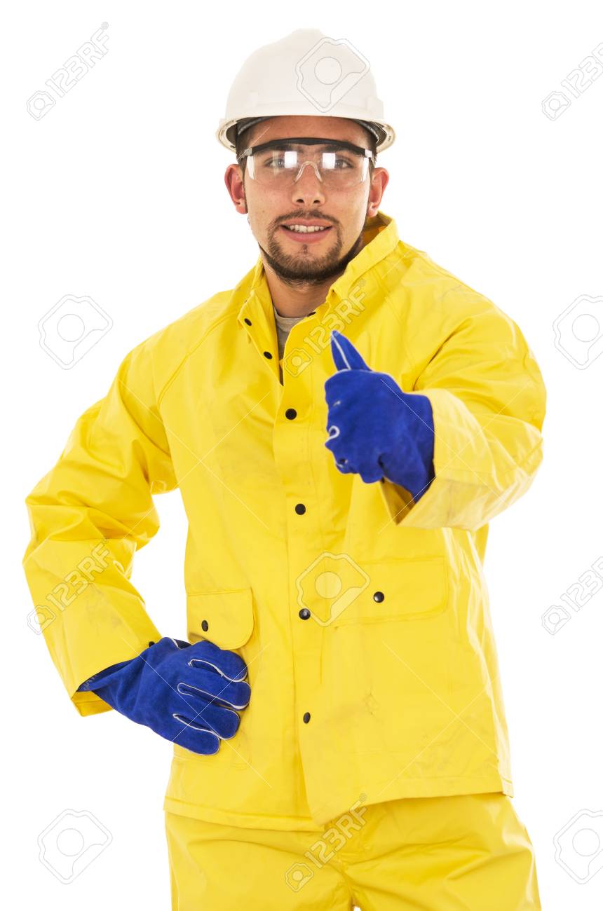 yellow rain gear