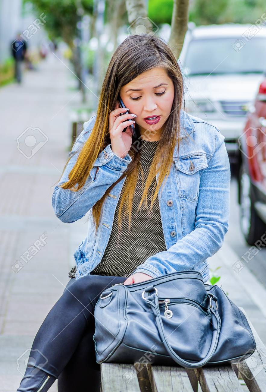 jean jacket with black leggings