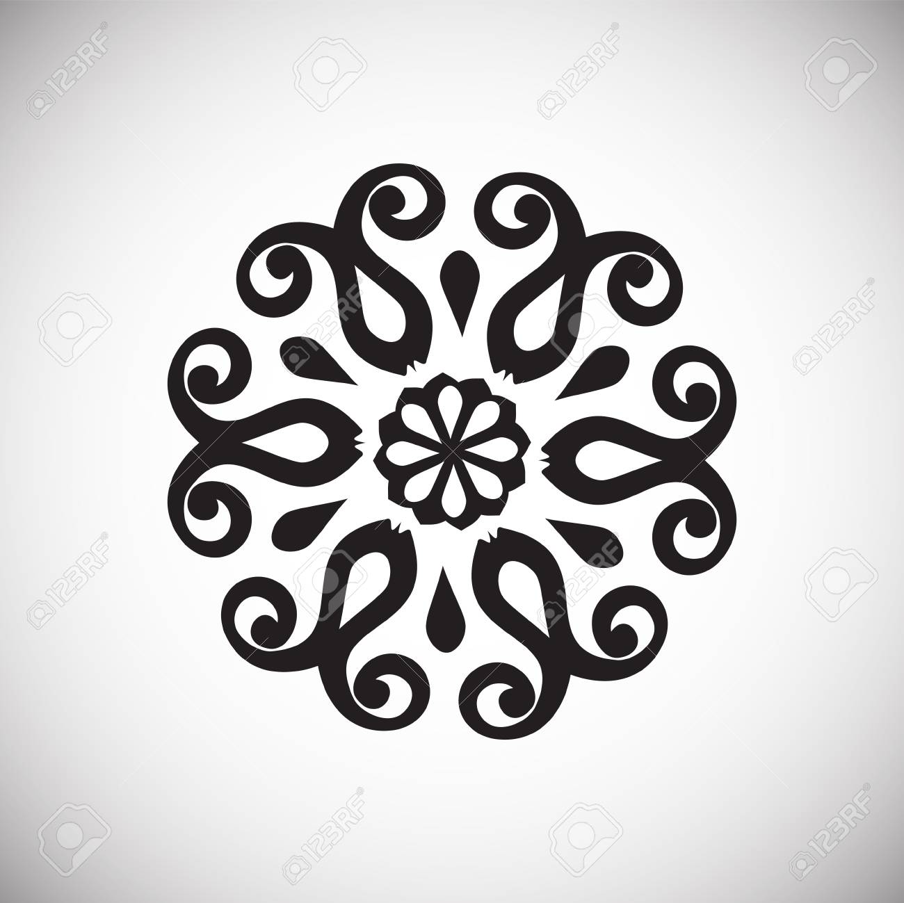 Flower Icon On White Background For Graphic And Web Design Modern