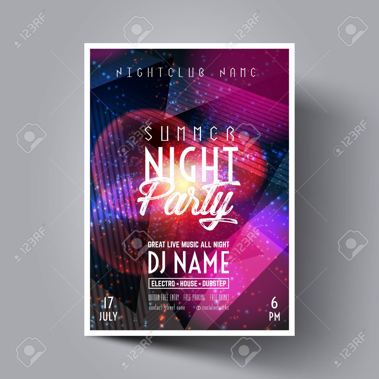 electronic music festival or night club party flyer leaflet banners club flyer wallpaper
