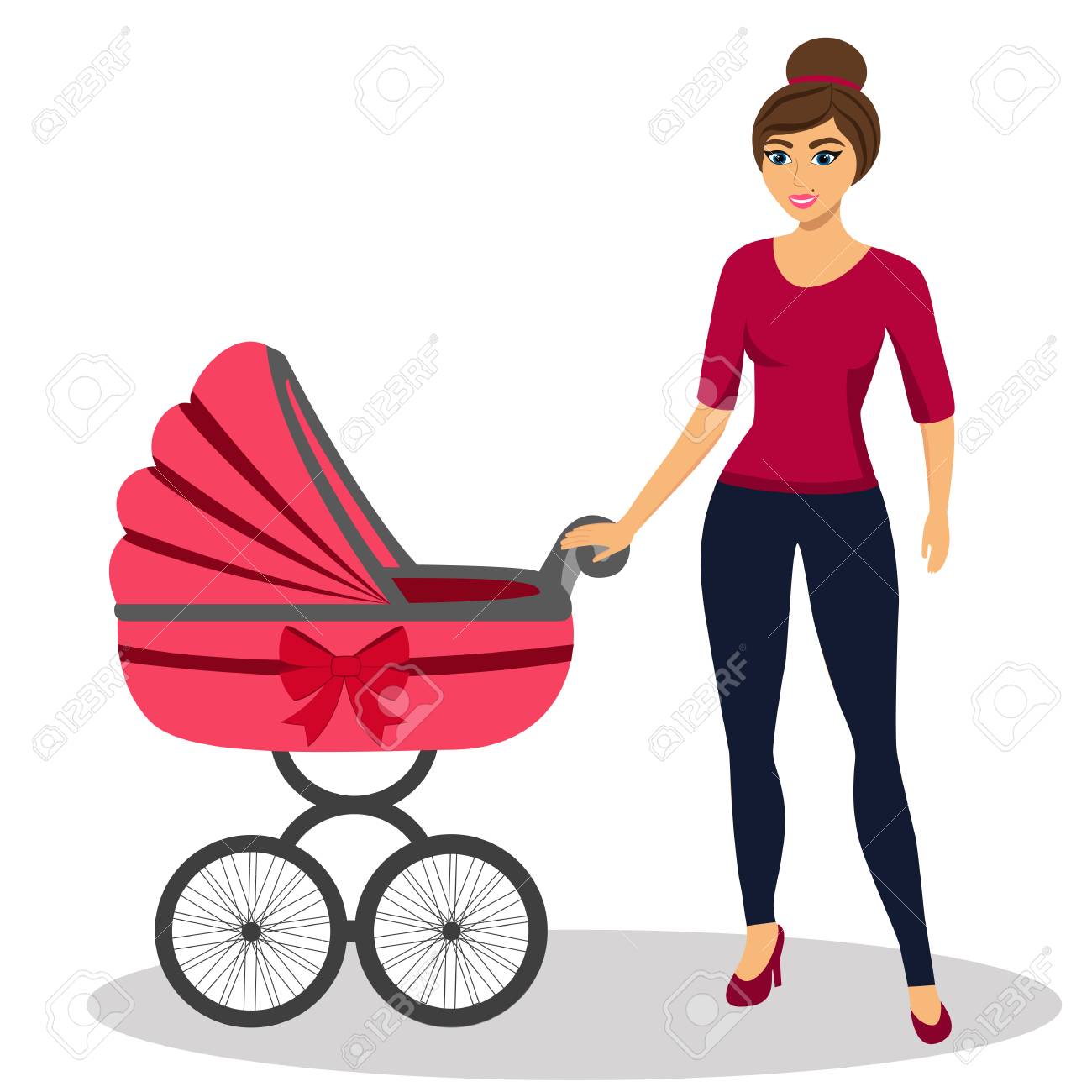 flat baby stroller