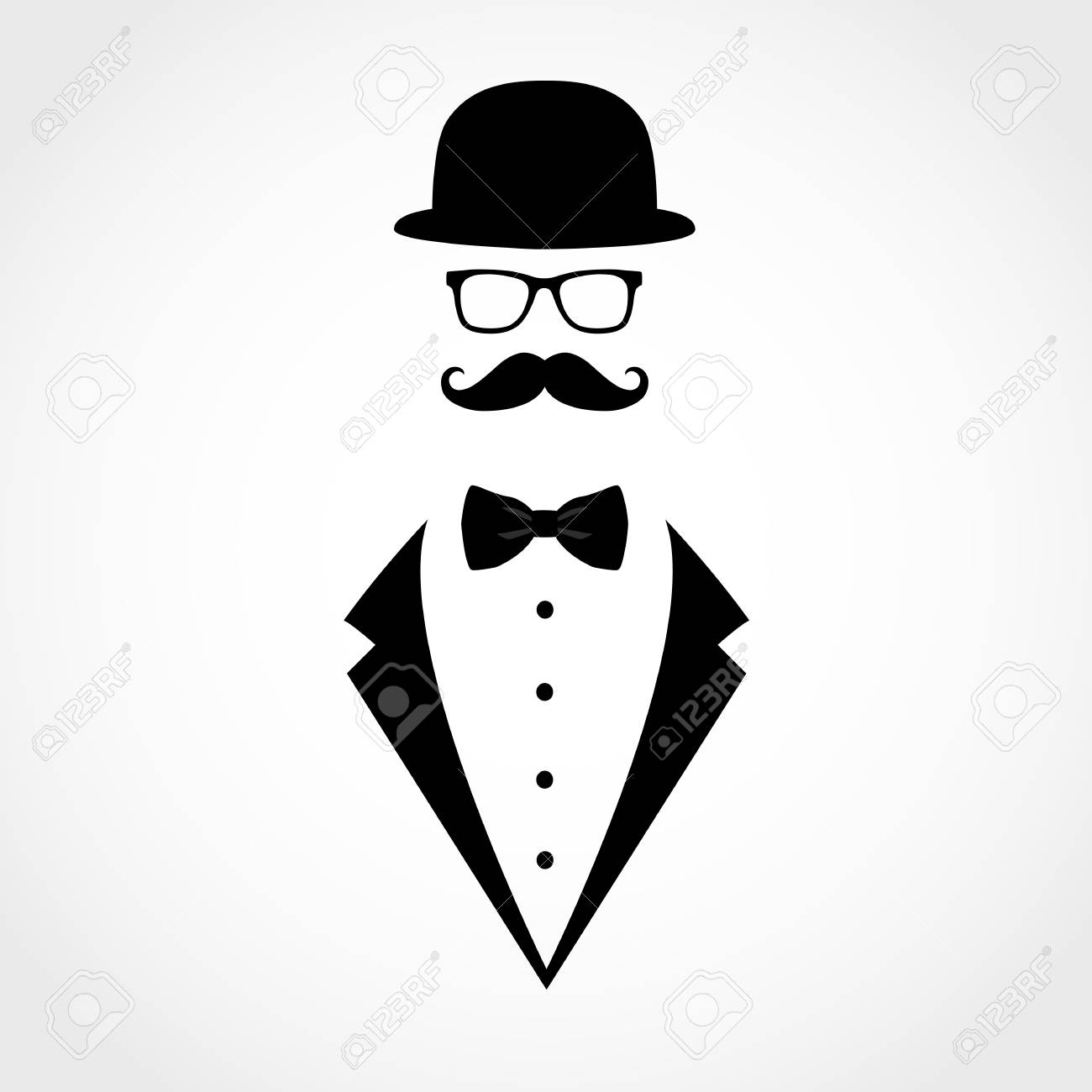 Suit icon isolated on white background. Gentleman icon. Vector..