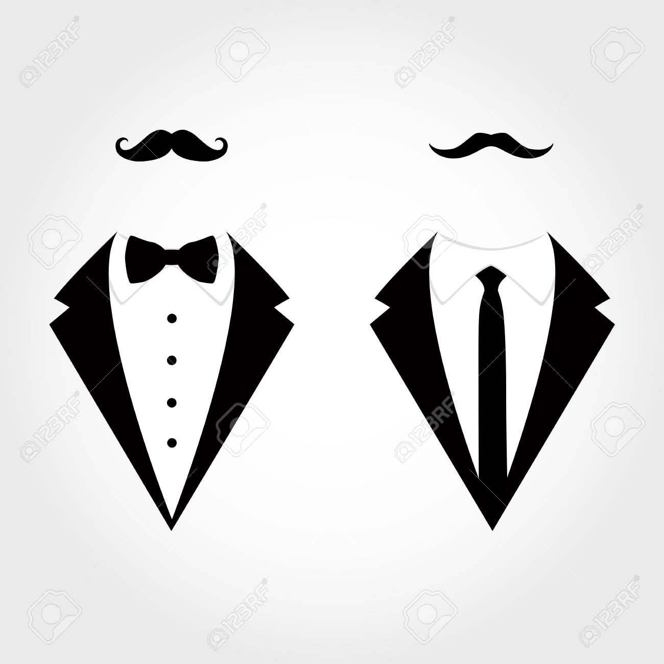 Suit icon isolated on white background. Gentleman icon. Vector..