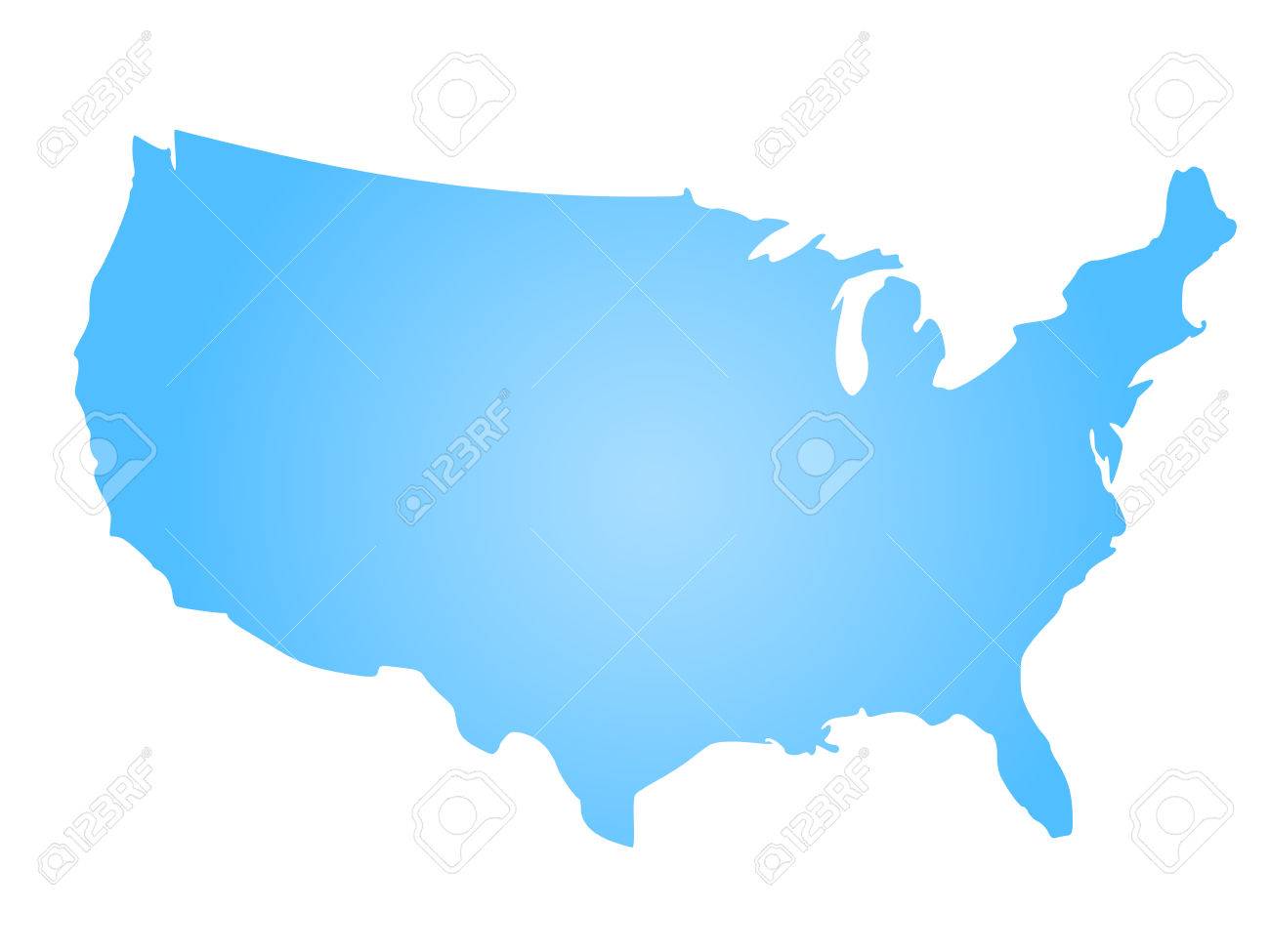 blue radial gradient silhouette