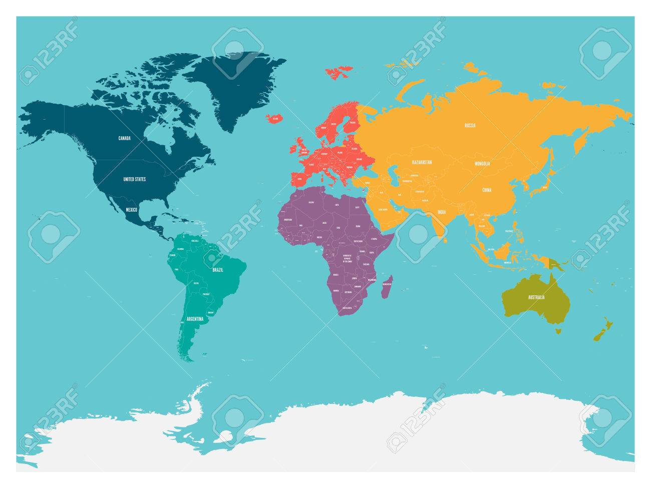 antarctique carte du monde