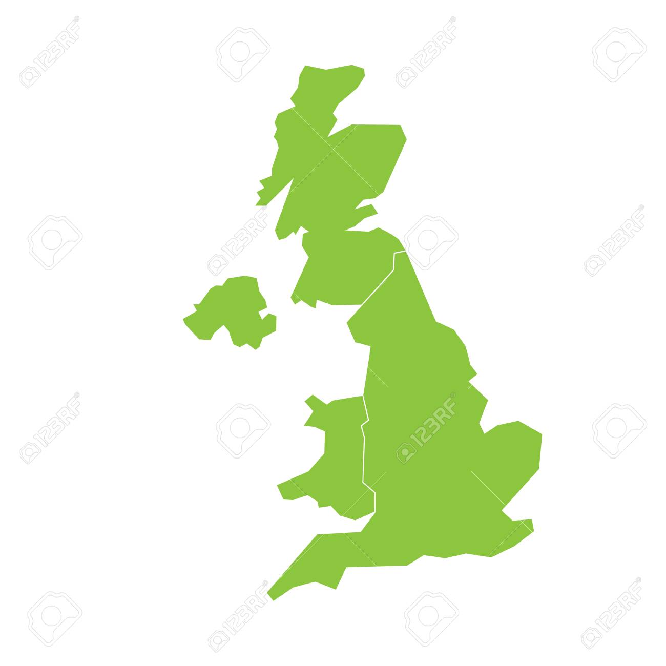 イギリス、イギリス、イギリス、北アイルランドの地図