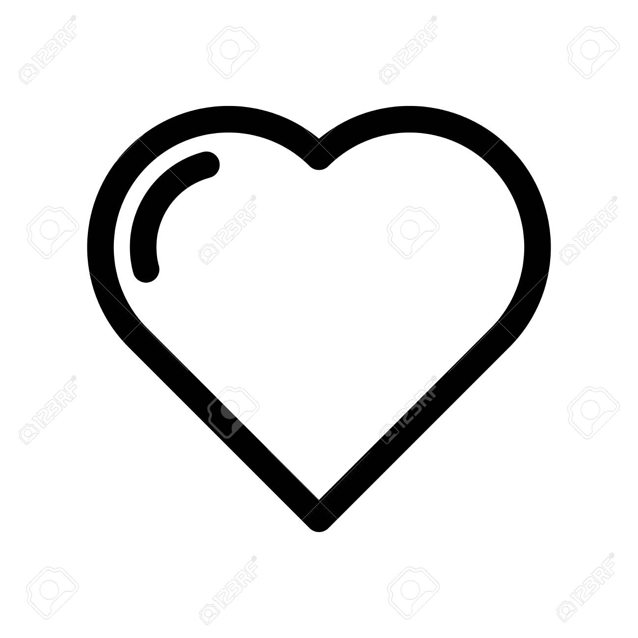 Heart Icon Symbol Of Love Wedding And Saint Valentine Outline Royalty Free Cliparts Vectors And Stock Illustration Image