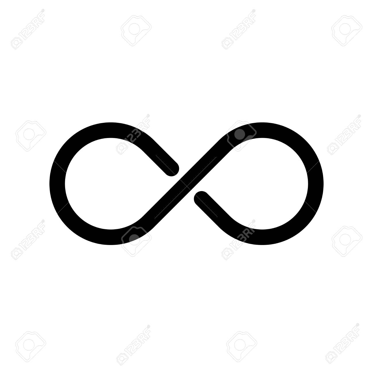 black infinity symbol icon