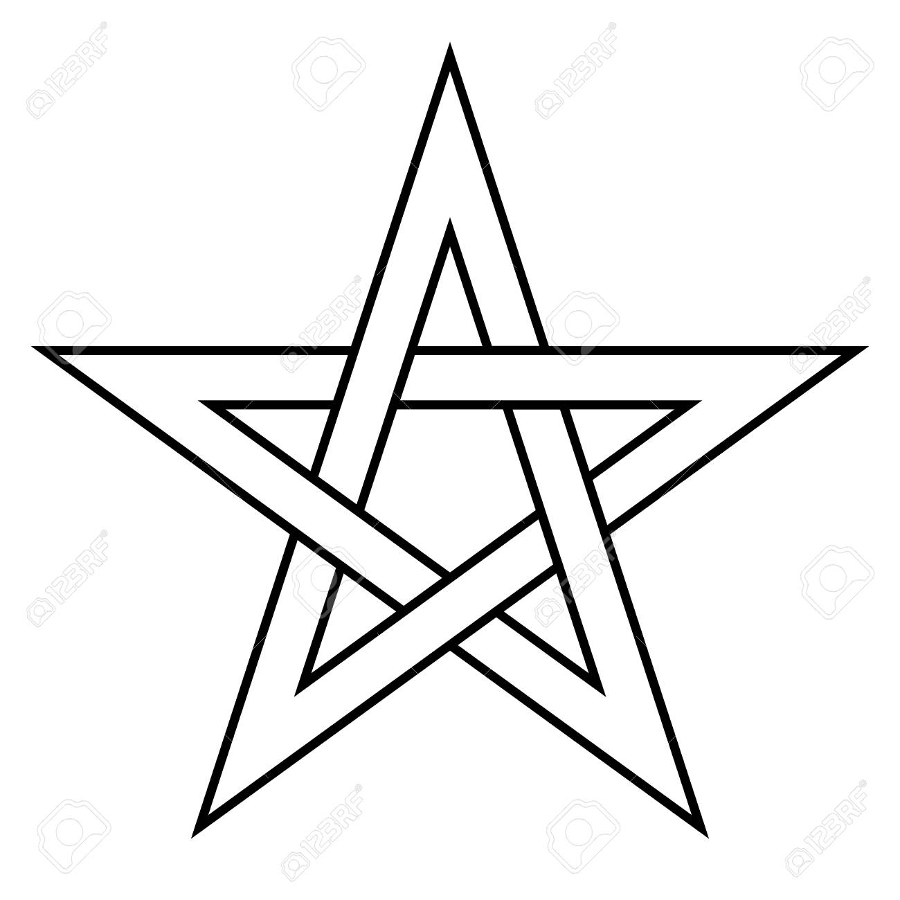 Pentagram Sign Five Pointed Star Magical Symbol Of Faith