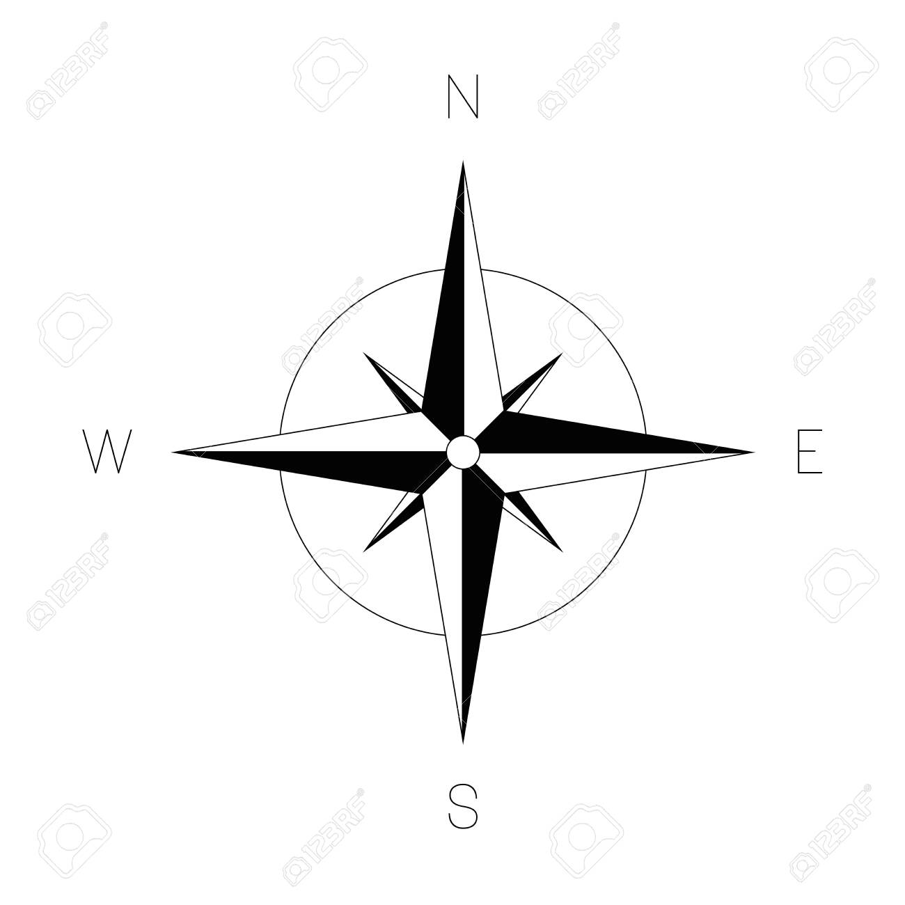 Compass rose - nautical chart. Travel equipment displaying orientation of world directions - north, east, south and west. Vector illustration. - 141121999 Compass rose - nautical chart. Travel equipment displaying orientation of world directions - north, east, south and west. Vector illustration. - 141121999
