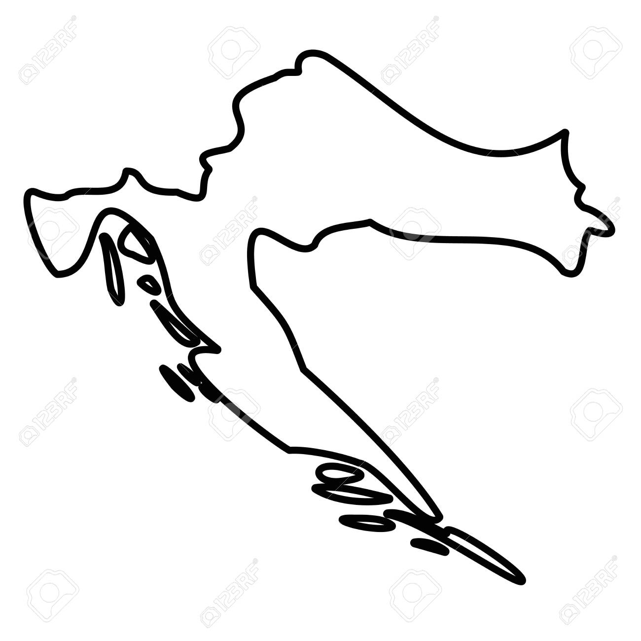 Croatia Map Shape Money Clip