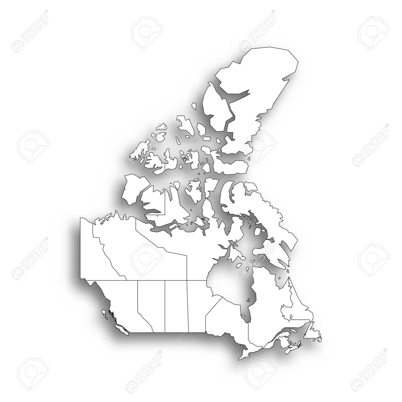 canada-political-map-of-administrative-divisions-provinces-and-territories-flat-white-blank-map-with-thin-black-outline-and-dropped-shadow-stock-photo-picture-and-royalty-free-image-image-199080449 for Free Printable Map Of Canada Provinces And Territories Canada Political Map Of Administrative Divisions - Provinces And Territories. Flat White Blank Map With Thin Black Outline And Dropped Shadow. Stock Photo, Picture and Royalty Free Image. Image 199080449. for Free Printable Map Of Canada Provinces And Territories