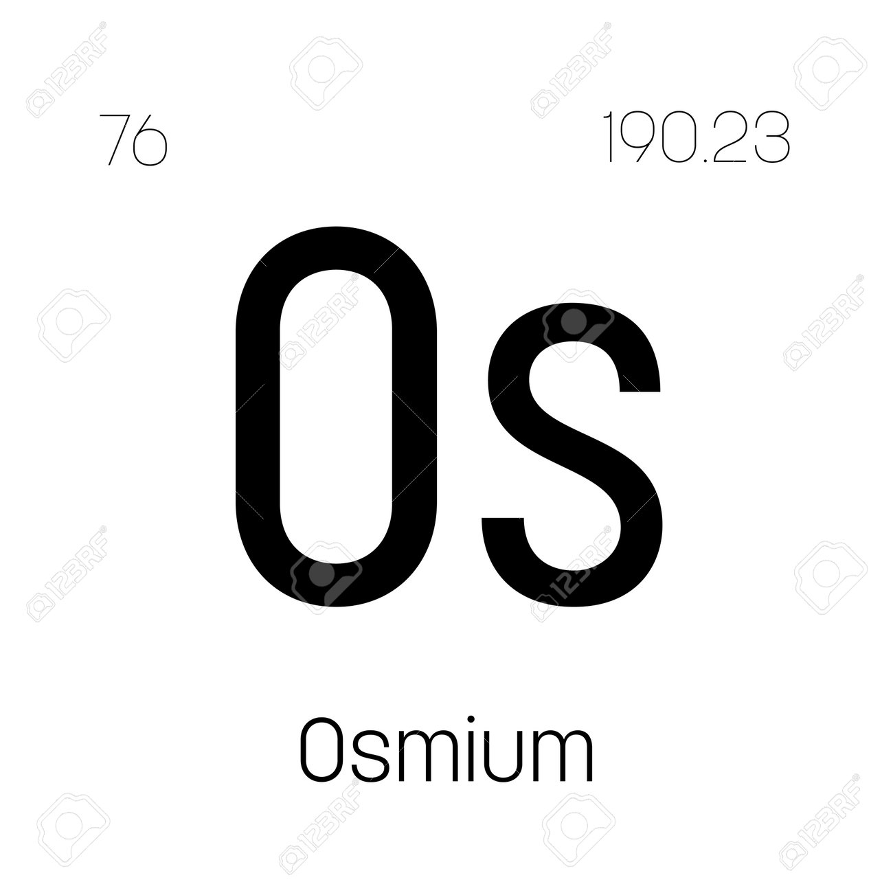 オスミウム、os、名前、記号、原子番号、重量を持つ周期表元素 オスミウム、os、名前、記号、原子番号、重量を持つ周期表元素