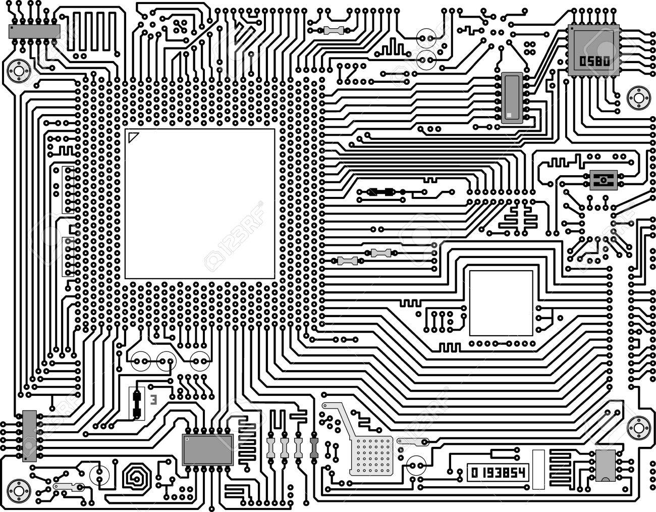 Tech industrial electronic circuit board abstract background - 6318254 Tech industrial electronic circuit board abstract background - 6318254