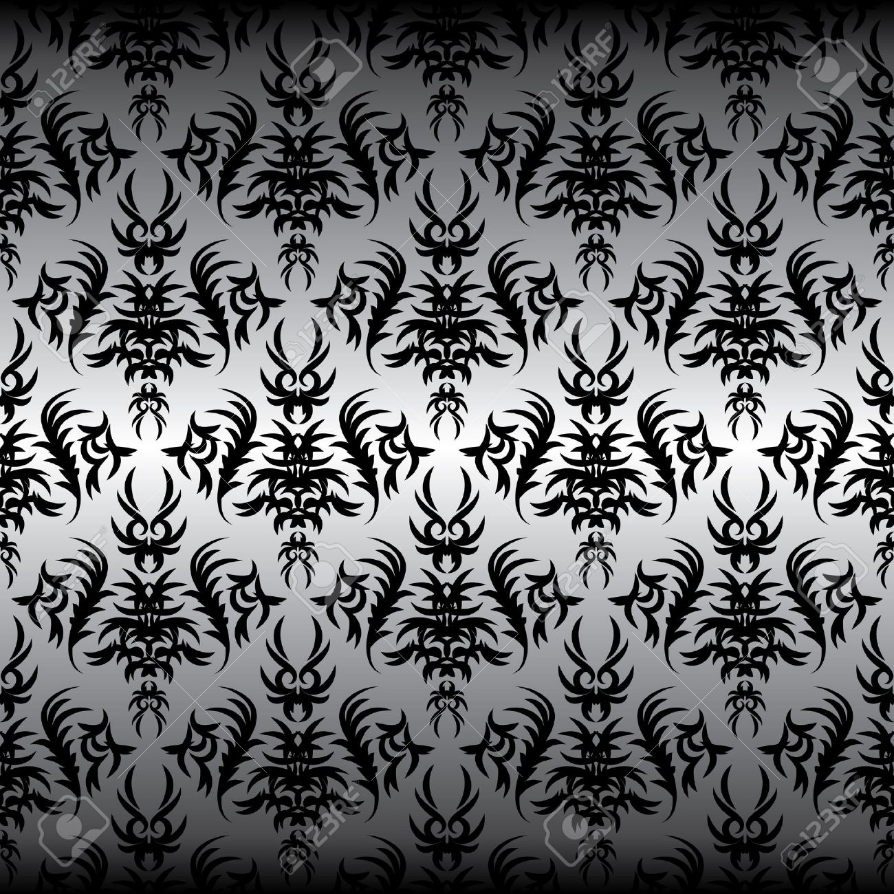 Victorian Design seamless black victorian design on a gray background royalty free Victorian Design seamless black victorian design on a gray background royalty free