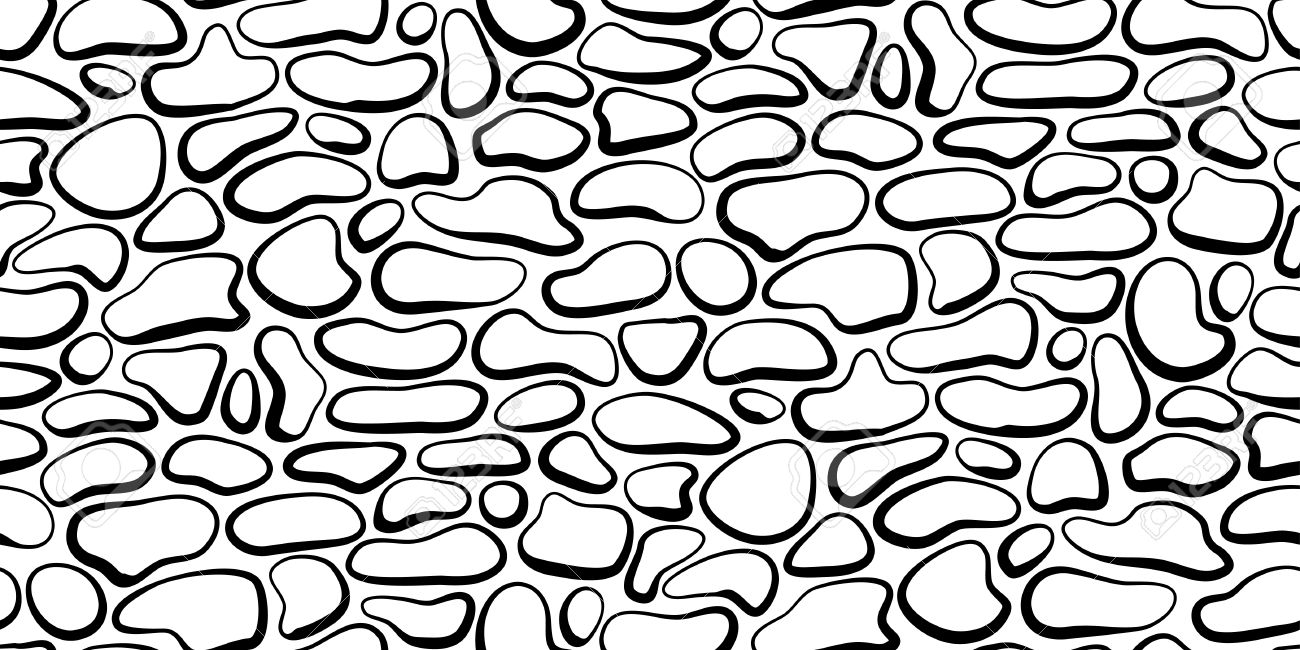 Vector Drawing Seamless Stone Wall Monochrome Pattern Royalty Free Cliparts Vectors And Stock Illustration Image