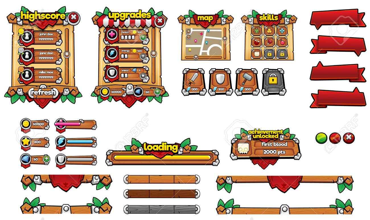 Free Fantasy Game GUI  Fantasy games, Game gui, Free game assets