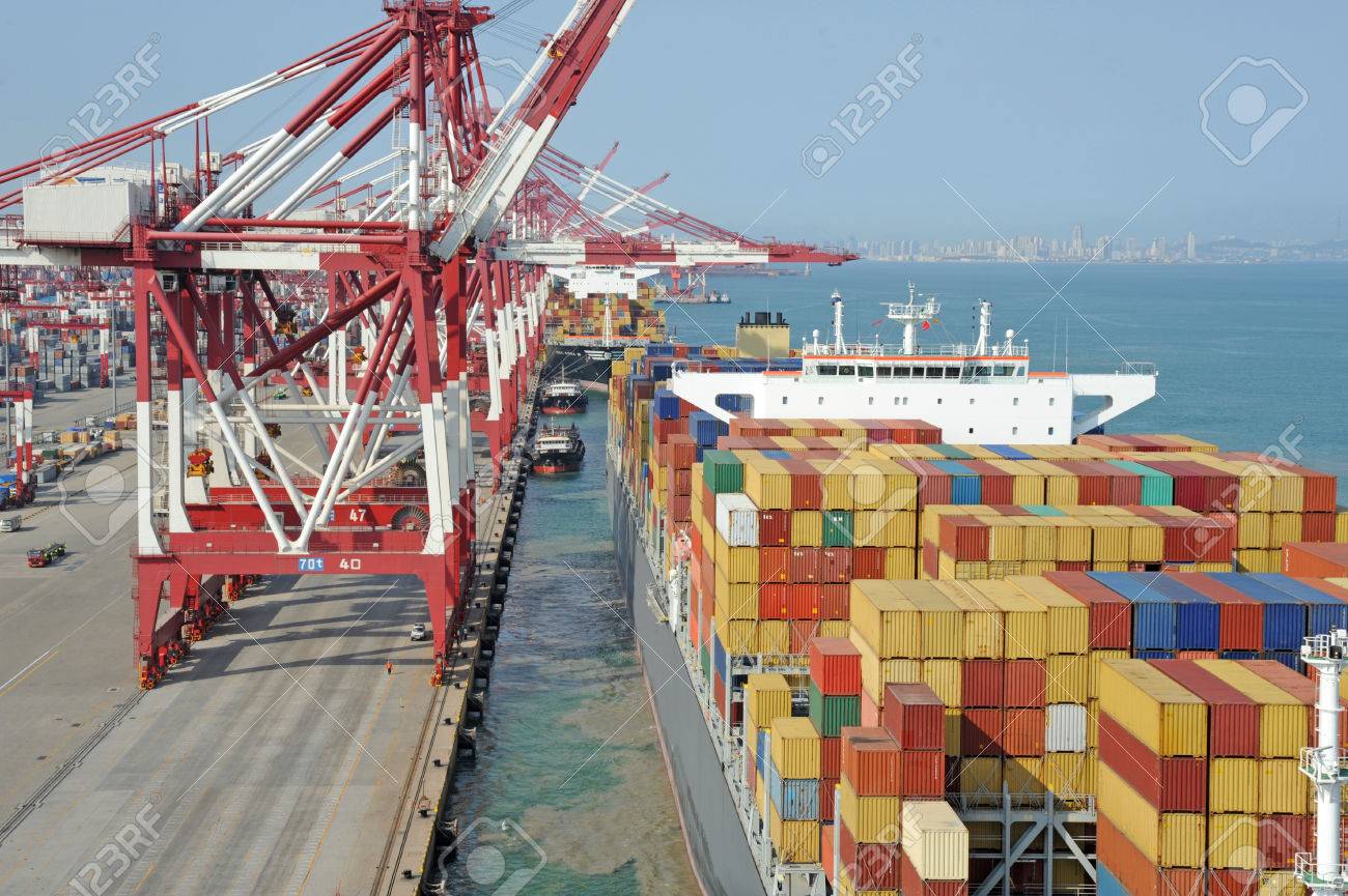 China Qingdao Port Container Loading Dock Stock Photo Picture And Royalty Free Image Image 23051966