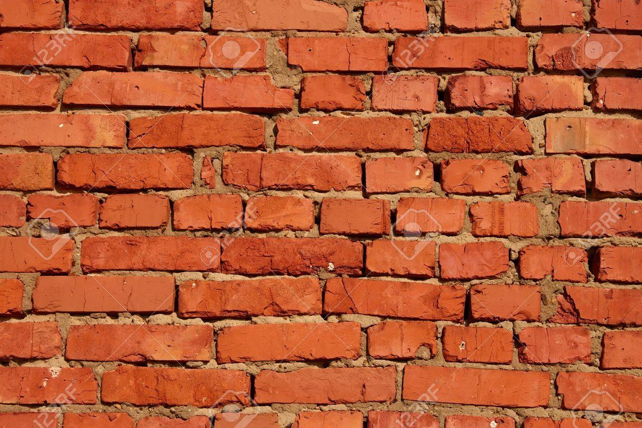 レンガの壁のディテール レンガは粘土砂モルタルを関連 の写真素材 画像素材 Image