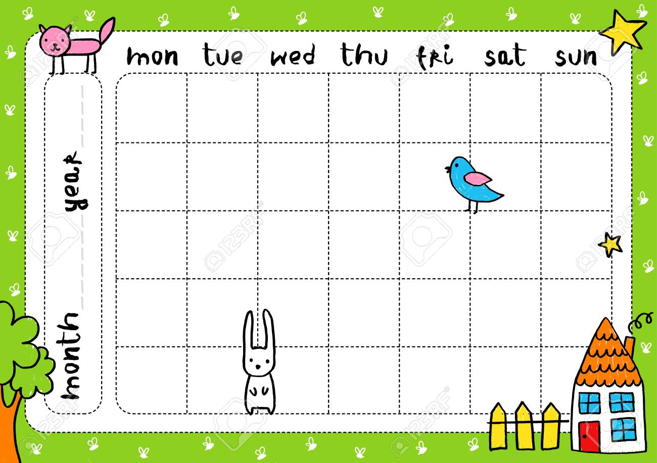 daily planner template diary childish page note paper with notes page template