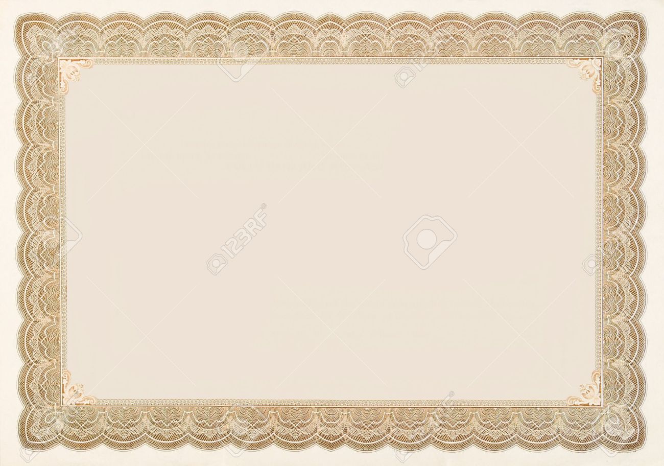 old stock certificate boarder the original content of the