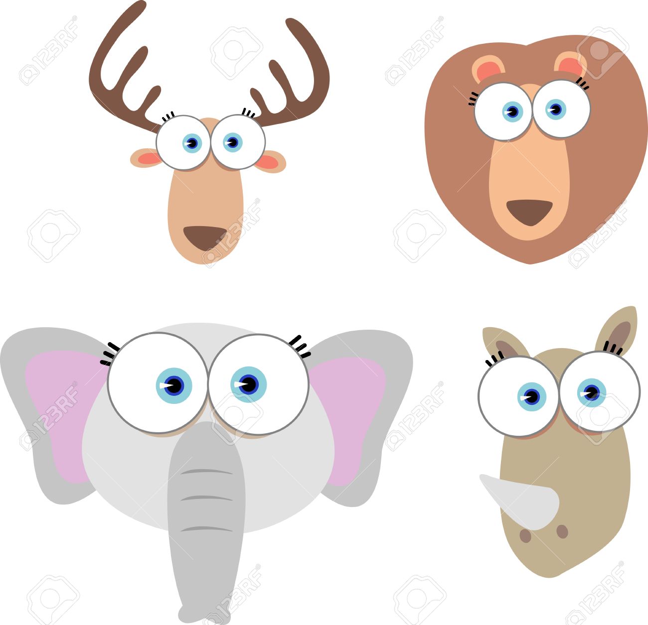 Ilustración De Dibujos Animados Con La Cara De Los Animales De Ojos Grandes Ilustraciones Svg, Vectoriales, Clip Art Vectorizado Libre De Derechos. Image 4714679. Ilustración De Dibujos Animados Con La Cara De Los Animales De Ojos Grandes Ilustraciones Svg, Vectoriales, Clip Art Vectorizado Libre De Derechos. Image 4714679.