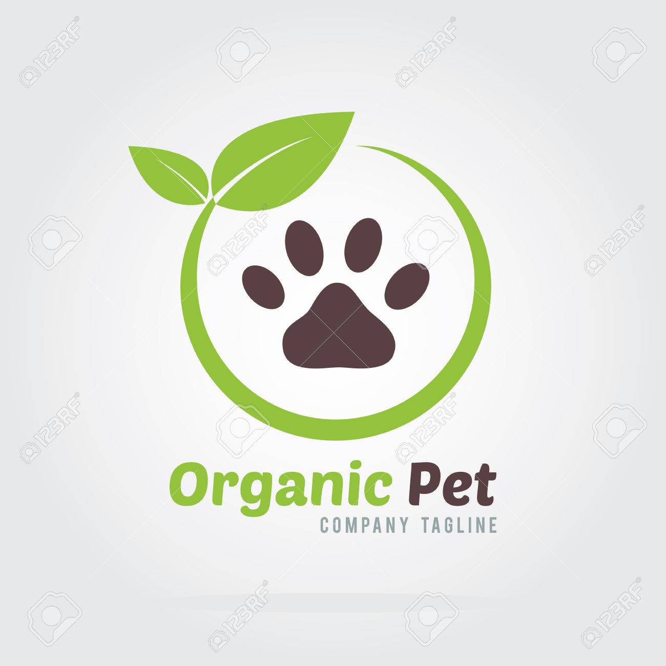 Organic Pet Logo Icons For Organic And Pet Products Royalty Free