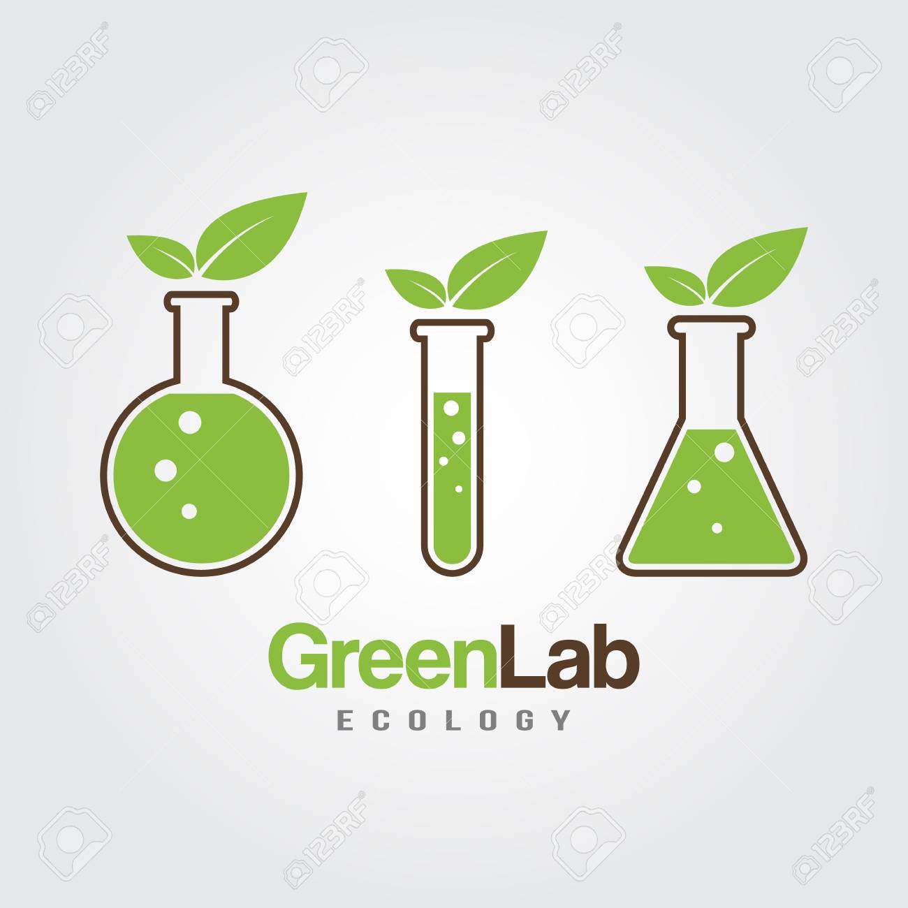 Organic Green Lab Illustration Royalty Free Cliparts Vectors And Stock Illustration Image