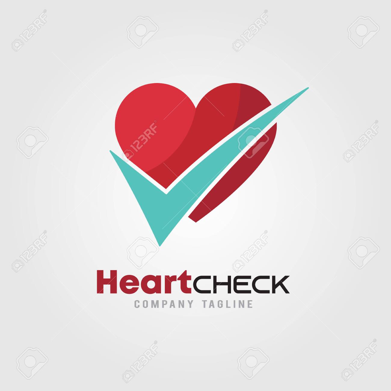 Heart Check Up With Heart Icons And Check Mark Logo Template Royalty Free Cliparts Vectors And Stock Illustration Image 122526673