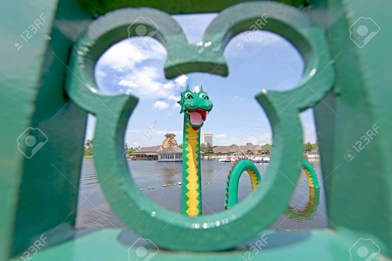 disney springs lego dragon