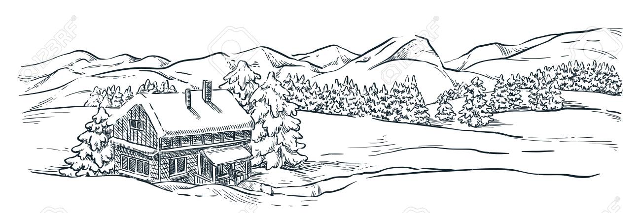 Wooden Ski Resort House In Snowy Winter Mountains Mountains Royalty Free Cliparts Vectors And Stock Illustration Image 131765750 wooden ski resort house in snowy winter mountains mountains