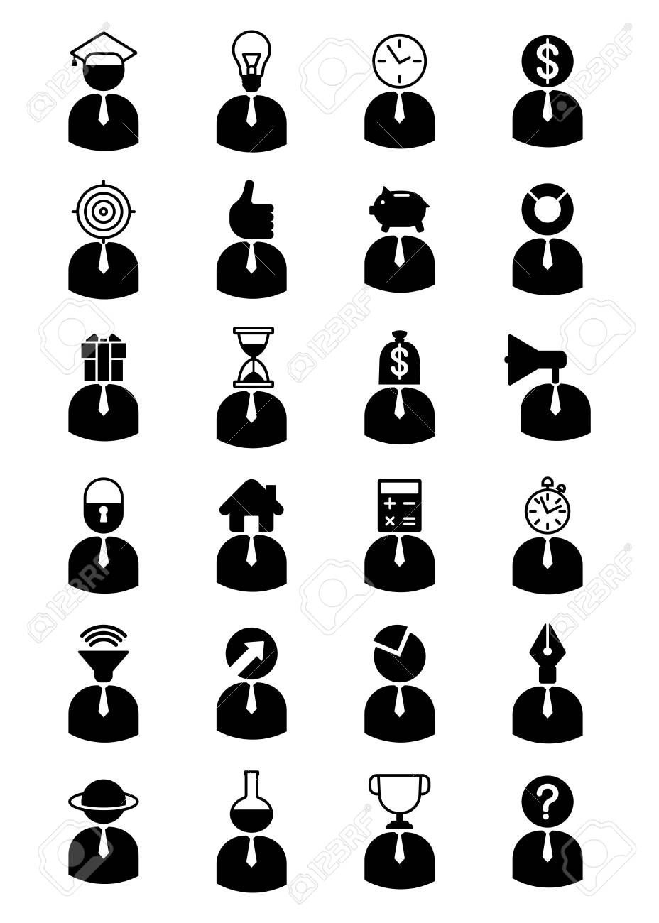 Immagine concettuale di tipi di personalità . ufficio lavoratori ... Tipi di personalità