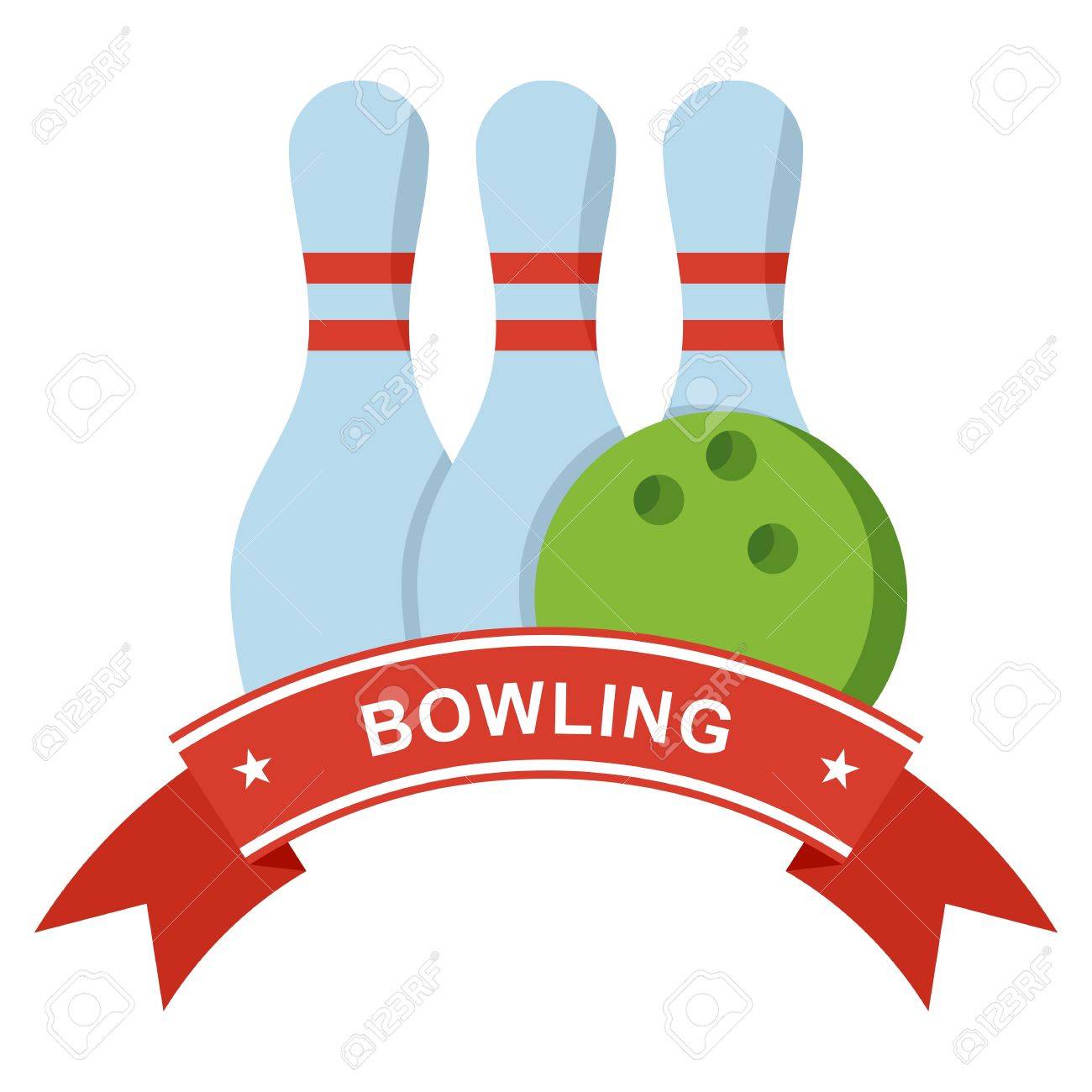 logo for the bowling tournament template for advertising brochures