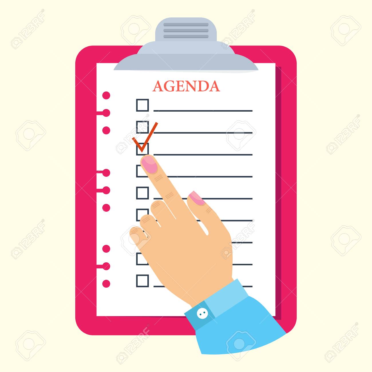 businesswoman writes a daily routine schedule and planning in daily routine schedule