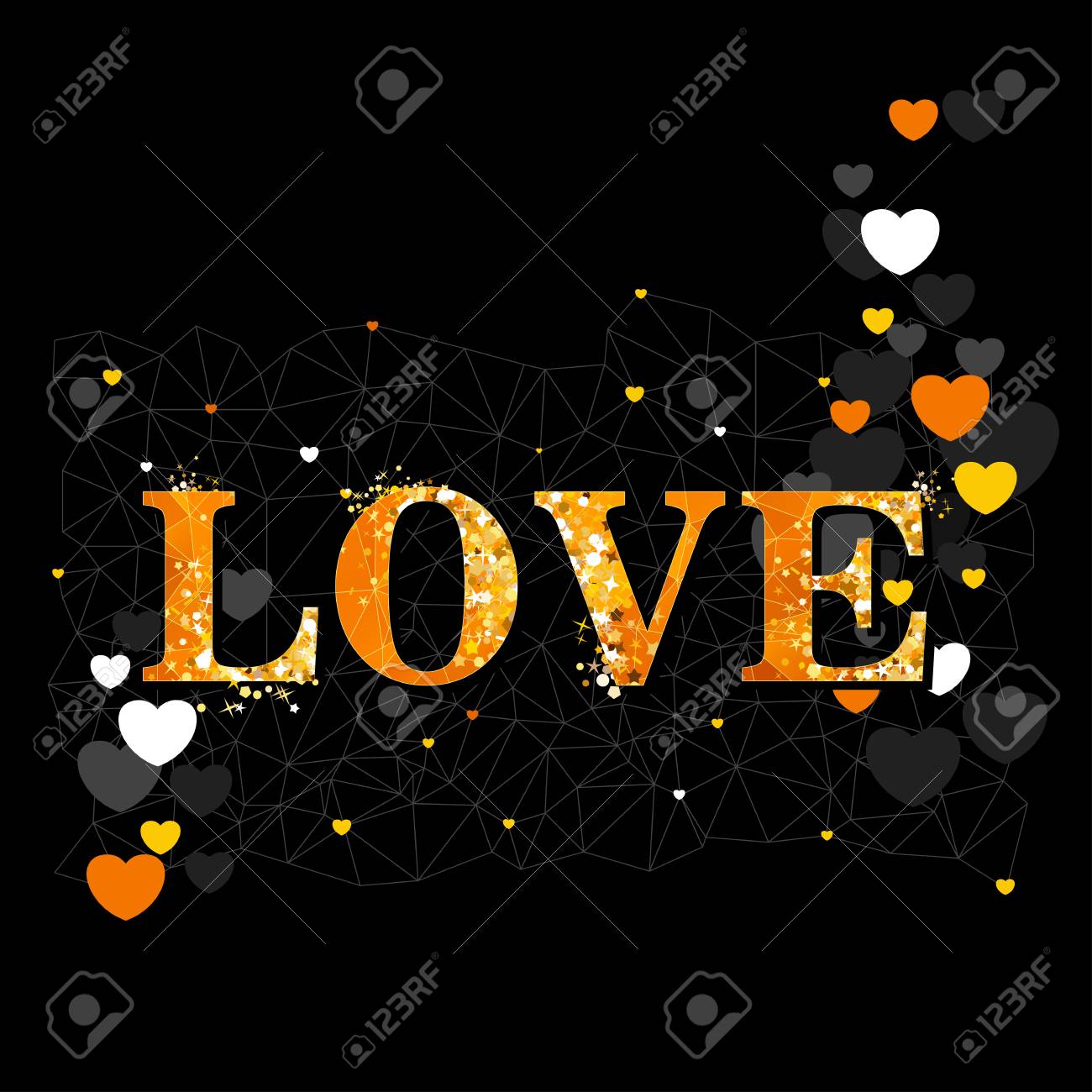 愛ハッピーバレンタインデーカード フォントタイプ トレンディな近代的な抽象的な三角形の黒の背景に華麗な輝く黄金のテキスト のイラスト素材 ベクタ Image 愛ハッピーバレンタインデーカード フォントタイプ トレンディな近代的な抽象的な三角形の黒の背景に華麗な輝く黄金のテキスト のイラスト素材 ベクタ Image